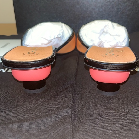 Authentic Chanel Mules orange/black size 41 - Picture 11 of 16